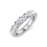Shared Prong Diamond Half-Eternity Ring in Gold